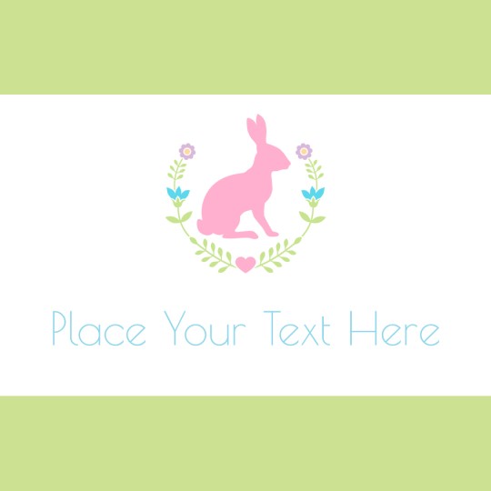 Pink Bunny Template Design for Avery Design & Print