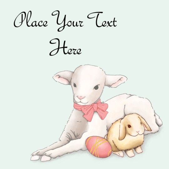Easter Lamb Template Design for Avery Design & Print