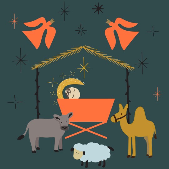 Away in a Manger Avery Template designs for Christmas