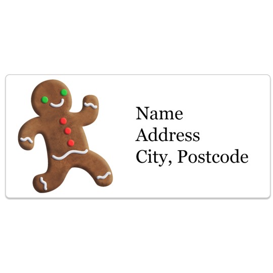 Gingerbread Man Avery Template designs for Christmas