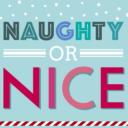 Naughty or Nice Avery Template designs for Christmas