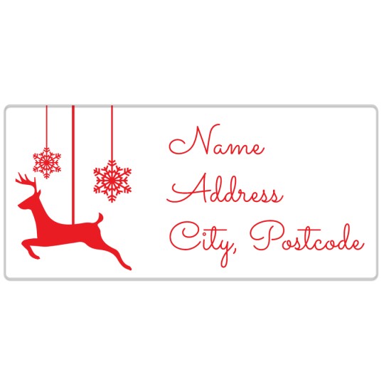 Prancing Reindeer Avery Template designs for Christmas
