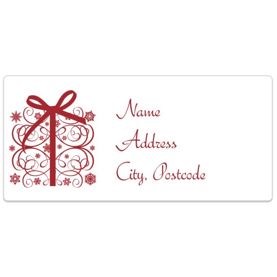Christmas Snowflake Swirl - Address Labels Design