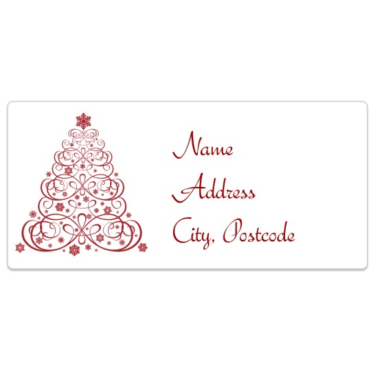Snowflake Swirl Avery Template designs for Christmas