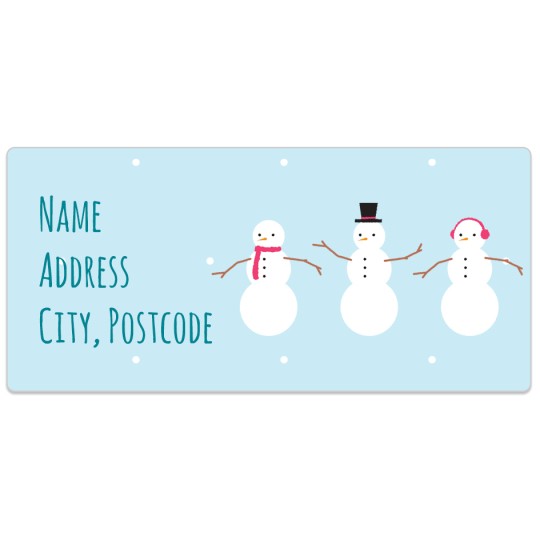 Tiny Snowmen Avery Template designs for Christmas