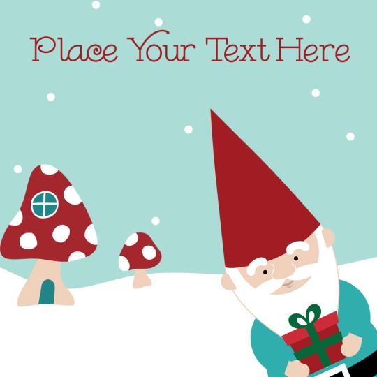 Winter Gnome Avery Template designs for Christmas