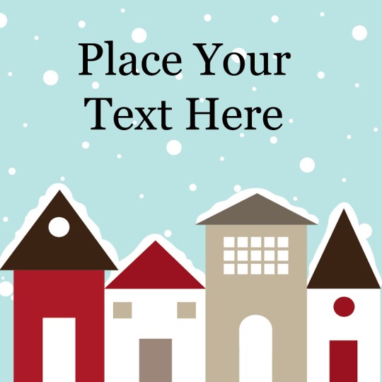 Winter Village Avery Template designs for Christmas