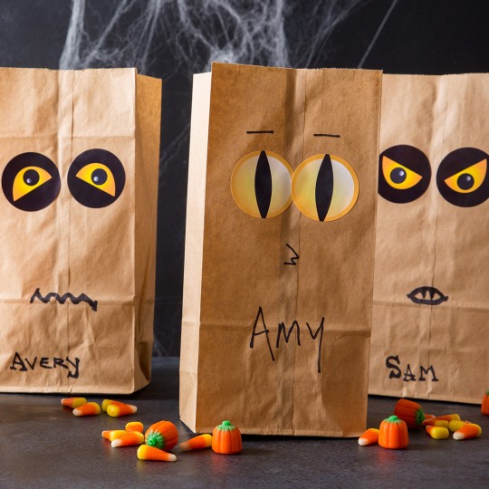 Avery Halloween Inspired Templates Spooky Eyes on Paperbags