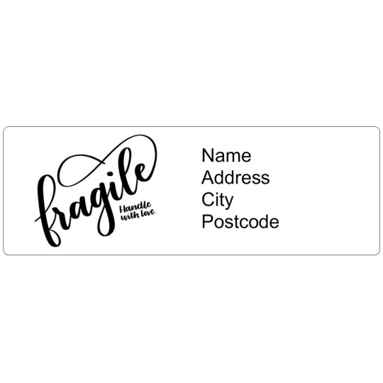 Fragile Mail - Address Labels Design