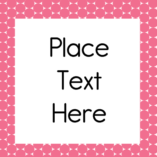 Pink Dot Label Template Design