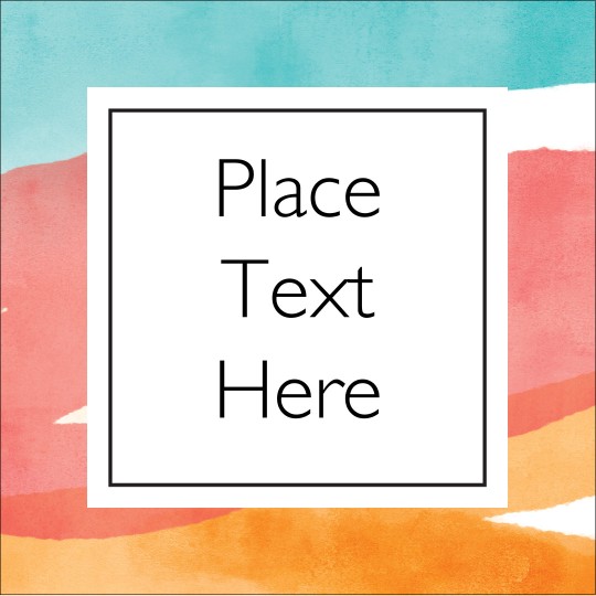 Watercolour wash label template design
