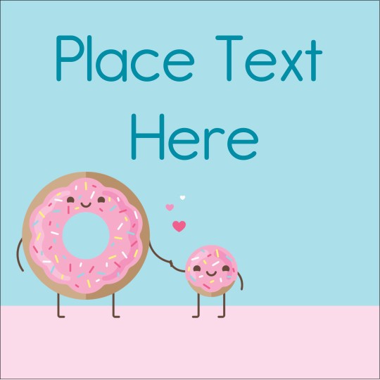Valentine Donut Label Template Design