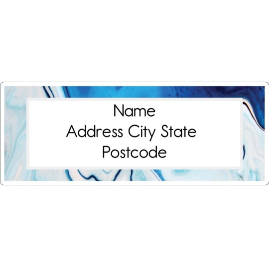 BlueSwirl Marble - Address Labels Design