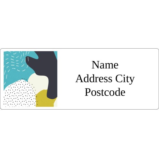 Colour Blotches - Address Labels Design