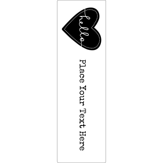 Love Heart Lever Arch Filing Label Template