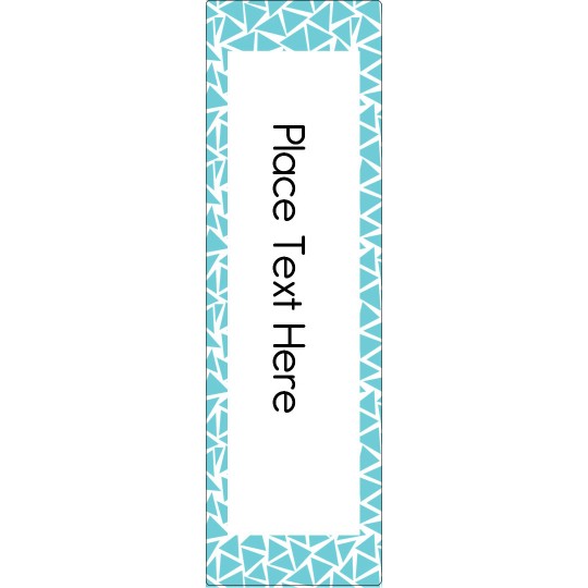 Aqua Geometric Lever Arch Filing Label Template