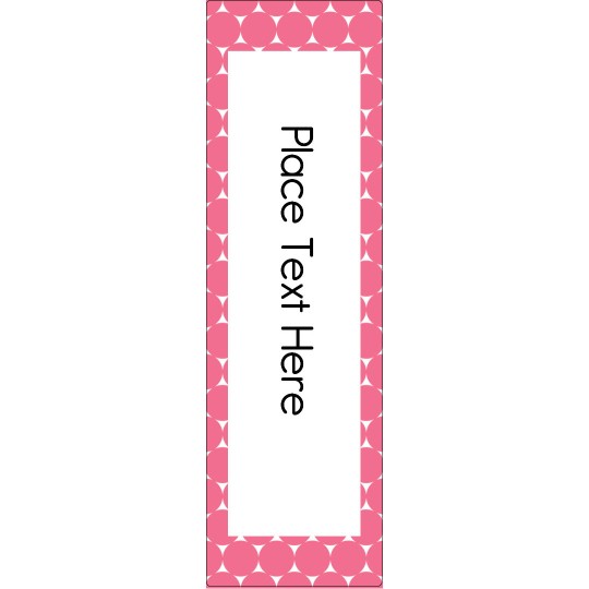 Pink Dots Lever Arch Filing Label Template