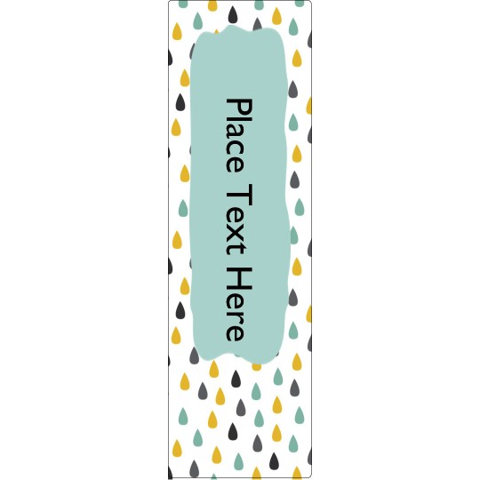 Rain Drop Lever Arch Filing Label Template