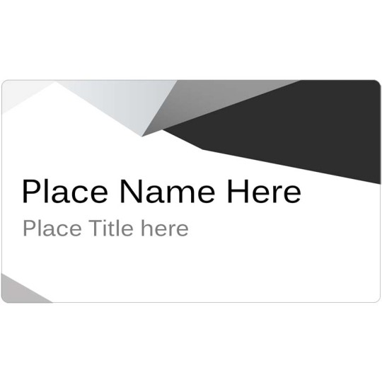 Name Badge & Name Tag Templates - Modern Angles Grey