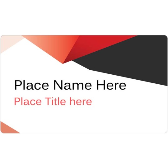 Name Badge & Name Tag Templates - Modern Angles Red