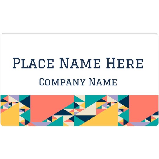 Name Badge & Name Tag Templates - Tangram Pattern