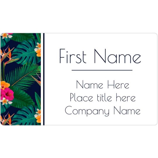 Name Badge & Name Tag Templates - Tropical Flora