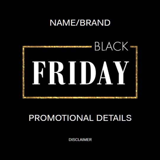 Black Friday Custom Labels