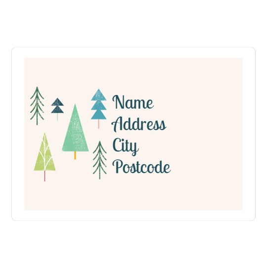 Christmas Xmas Trees - Address Labels Design