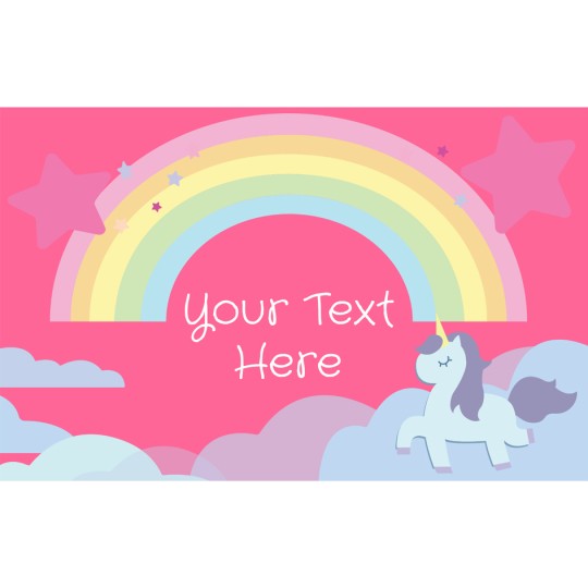 Unicorn and Rainbows name labels School name tags School 