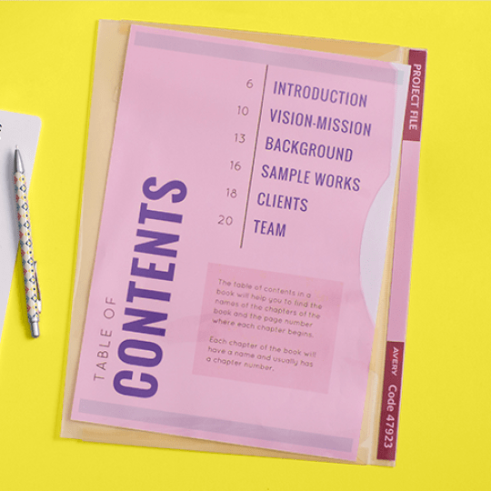 Dividers & Presentation