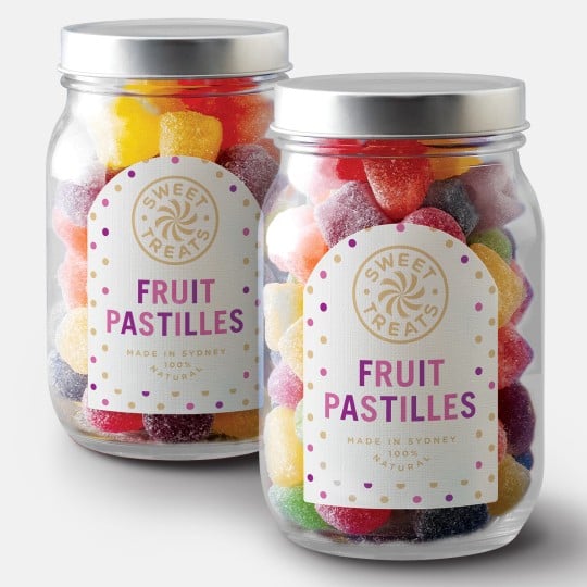 Custom printed arched labels & stickers
