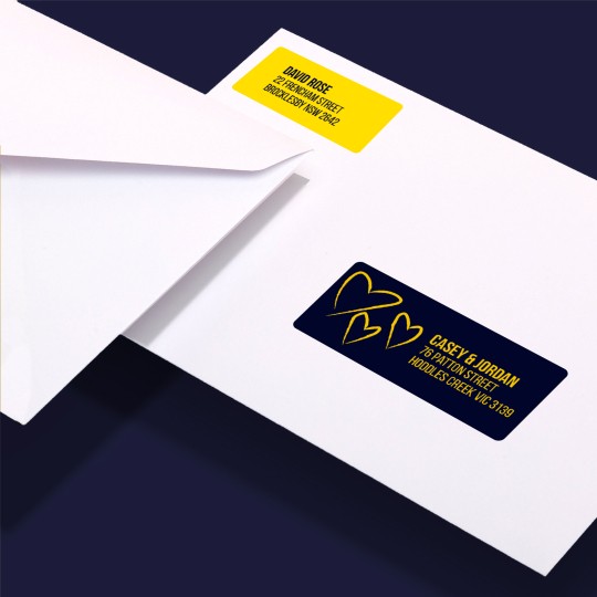 Custom printed mailing labels