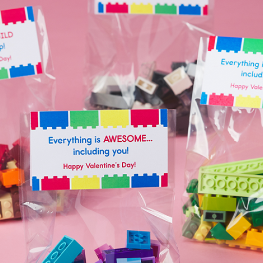 Lego in bag Valentines Gift