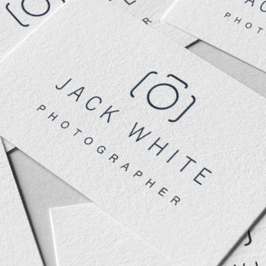 Simple Black Business Cards for Photographers