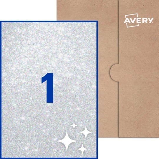 Single Glitter Paper with Kraft Paper Envelope