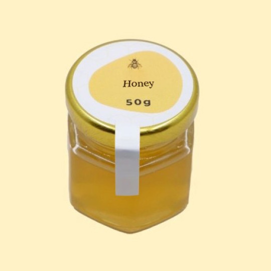 50g Honey Jars 40mm round label with sealing strip
