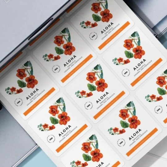 Square Candle labels getting printed on a home printer