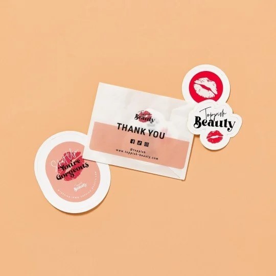 Single Stickers for Cosmetic and Beauty Brand