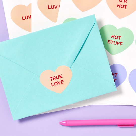Valentines Day Heart Shape Stickers