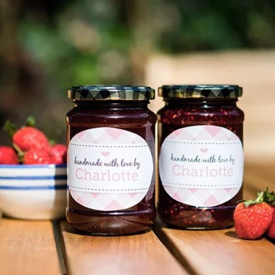 Circle Labels on Jam Jars