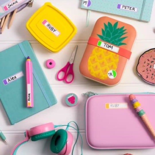 School Labels on books, stationary, lunchbox
