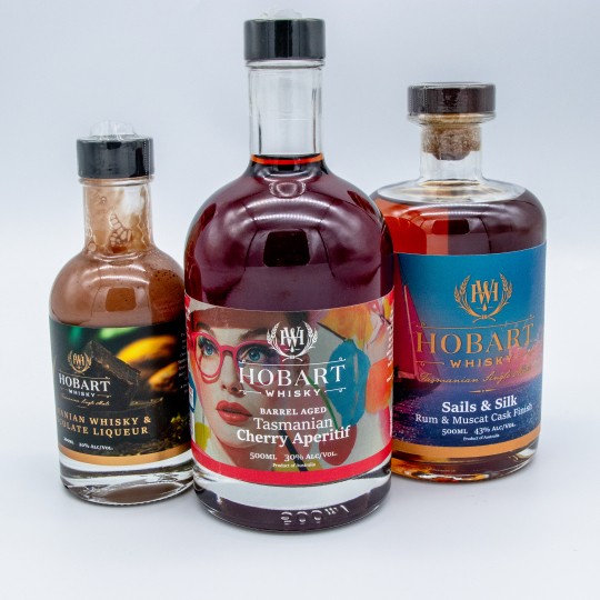 Image of Prime custom labels created for Hobart Whisky beverage products.
