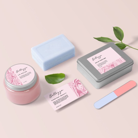 labels on cosmetic products