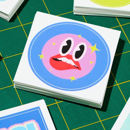 Pile of stickers