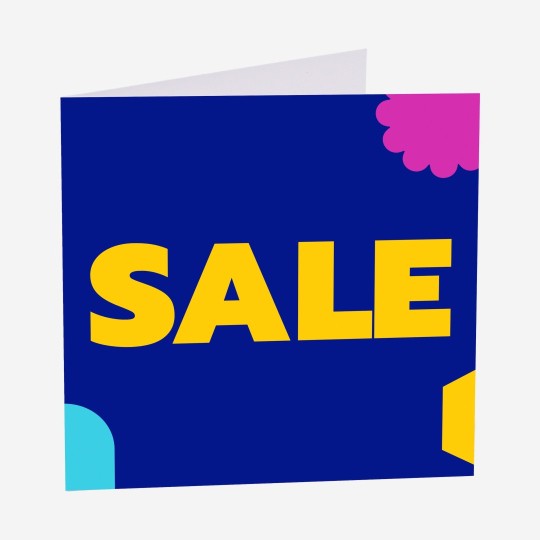 Greeting Card with Sale printed 