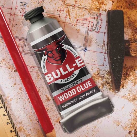 Label on a wood glue tube