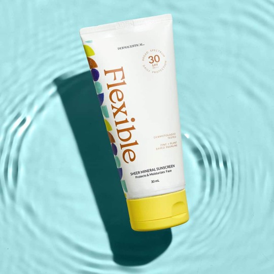 sunscreen squeezable tube in water