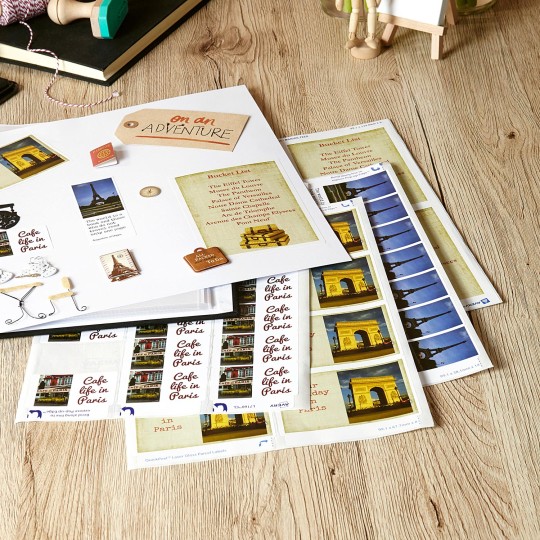 Printed Labels at home using for Scrap booking and creative project.