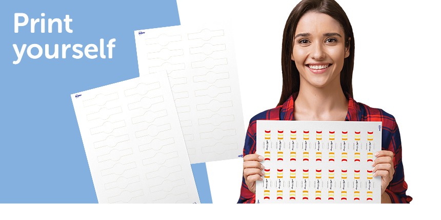 Band Shaped Labels & Stickers