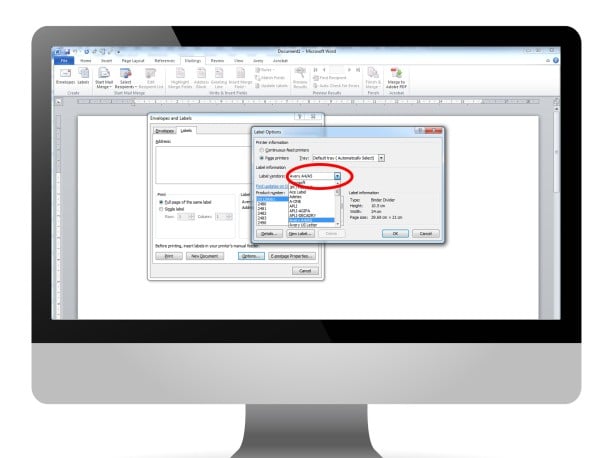 Find your Avery Product in Word